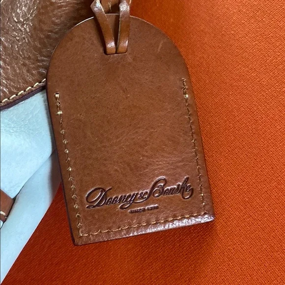 Dooney & Bourke Brown and White Hobo Bag with Structured Silhouette - Picture 3 of 7